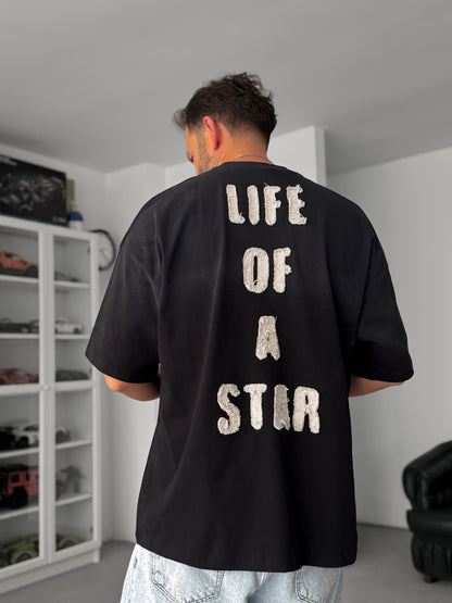 BLACK WASHED LIFE T-SHIRT