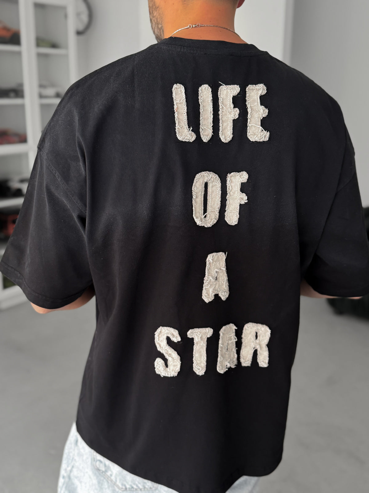 BLACK WASHED LIFE T-SHIRT
