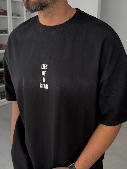BLACK WASHED LIFE T-SHIRT