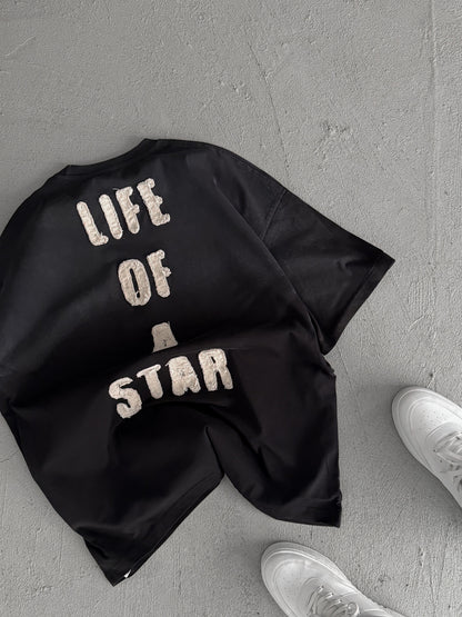 BLACK WASHED LIFE T-SHIRT