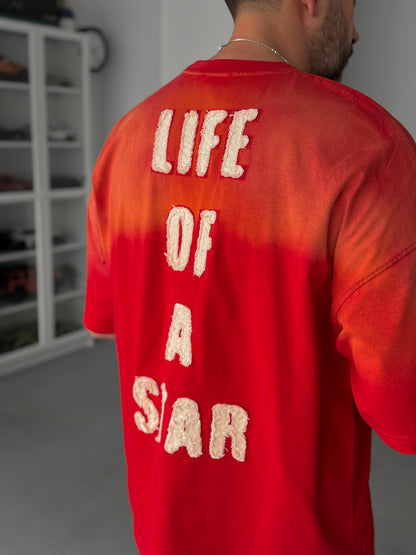 RED WASHED LIFE T-SHIRT