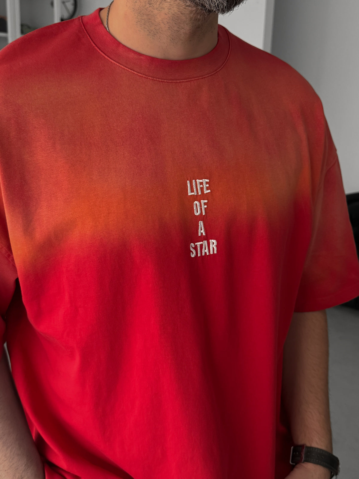 RED WASHED LIFE T-SHIRT