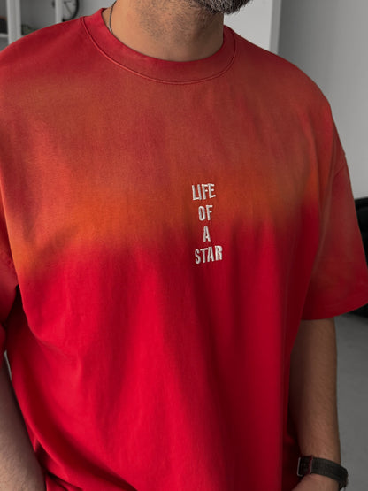 RED WASHED LIFE T-SHIRT
