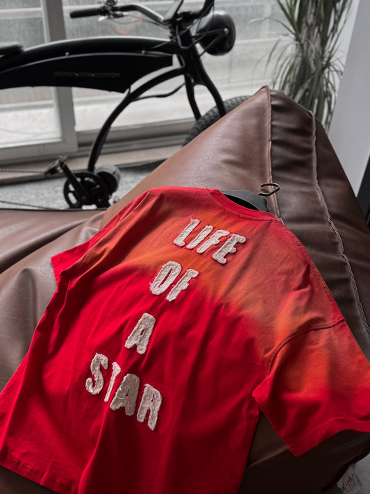RED WASHED LIFE T-SHIRT