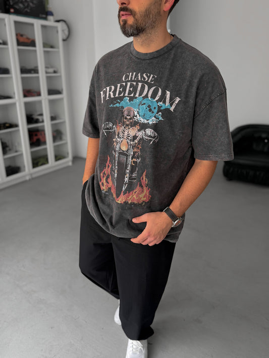 ANTHRACITE WASHED FREEDOM T-SHIRT