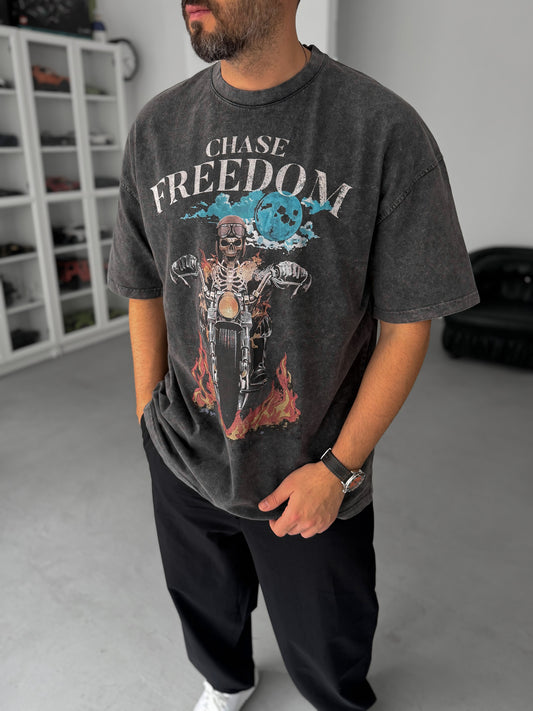 ANTHRACITE WASHED FREEDOM T-SHIRT