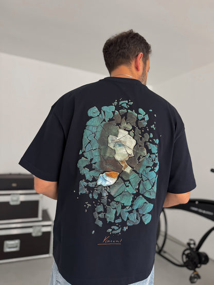 NAVY BLUE BROKEN VINCENT T-SHIRT