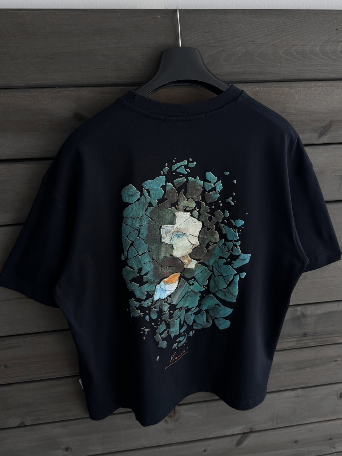 NAVY BLUE BROKEN VINCENT T-SHIRT