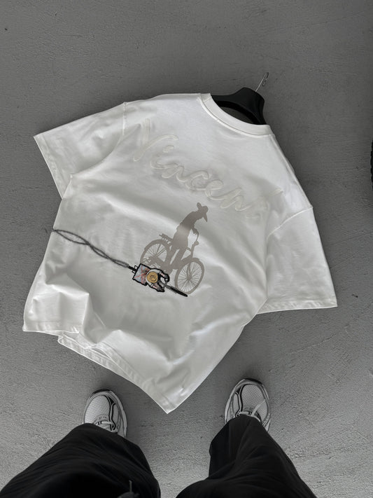 WHITE VINCENT EMBROIDERED T-SHIRT