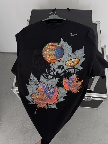 BLACK LEAF PATCH T-SHIRT