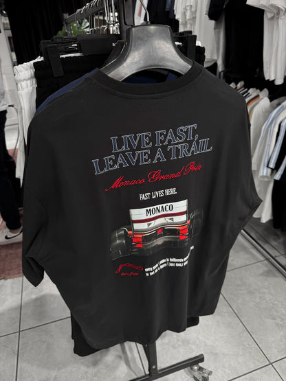 BLACK LIVE FAST T-SHIRT