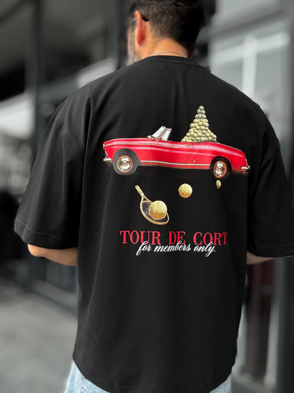 BLACK TOUR DE CORT T-SHIRT