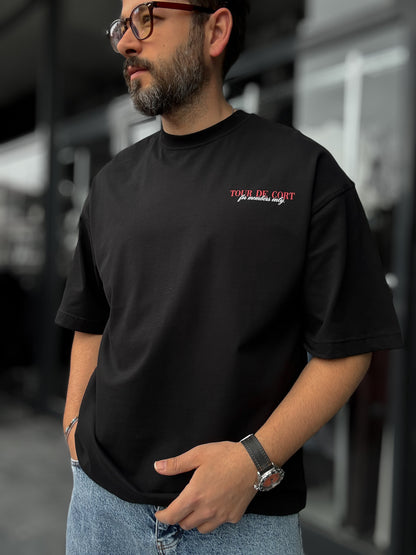 BLACK TOUR DE CORT T-SHIRT