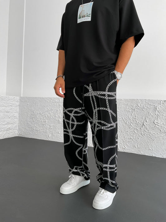 Black Chained Trouser