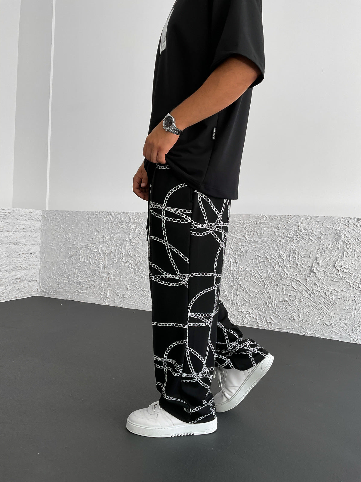 Black Chained Trouser