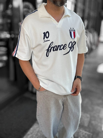 WHITE FRANCE CREST T-SHIRT