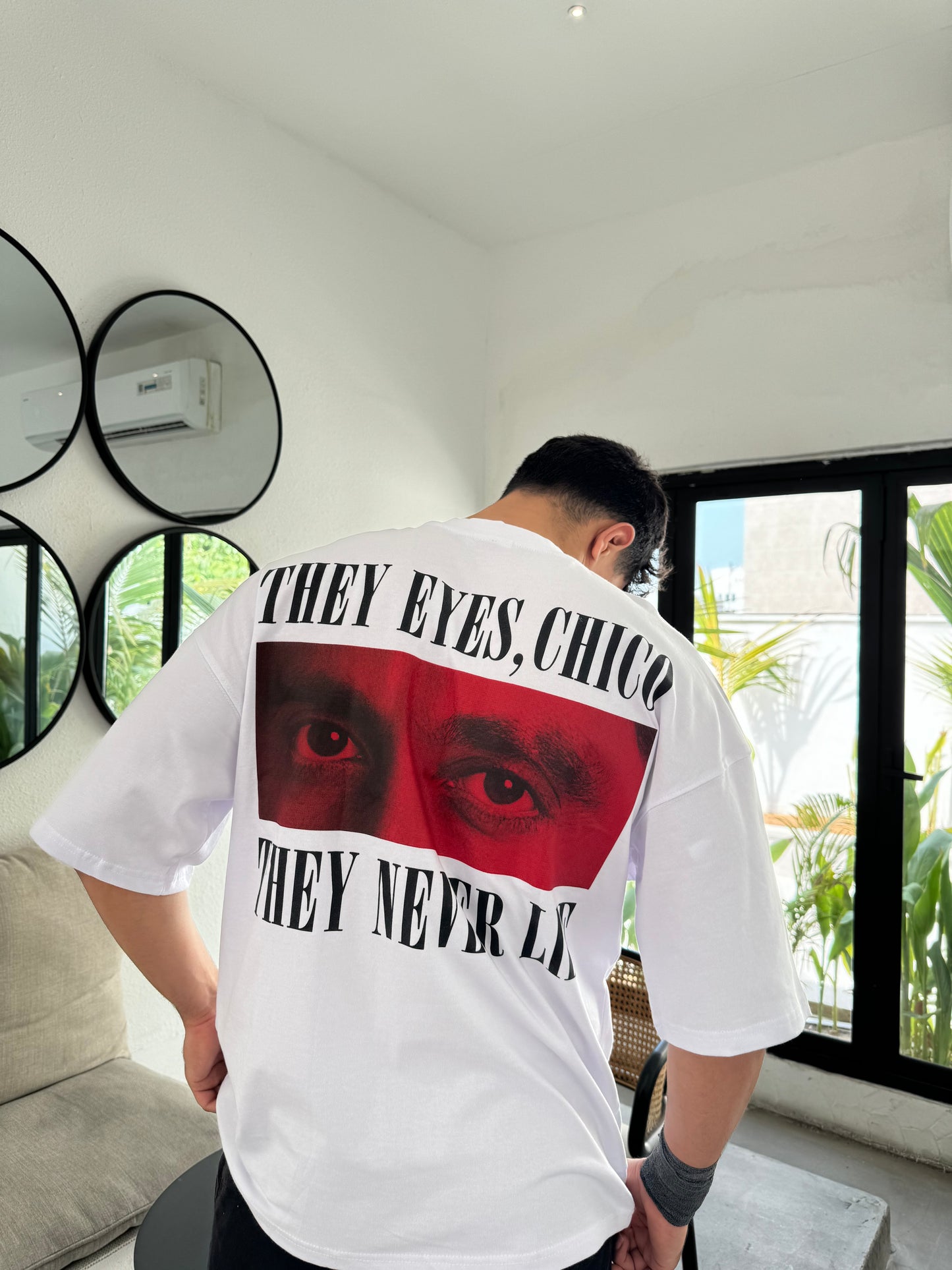 WHITE THEY EYES T-SHIRT