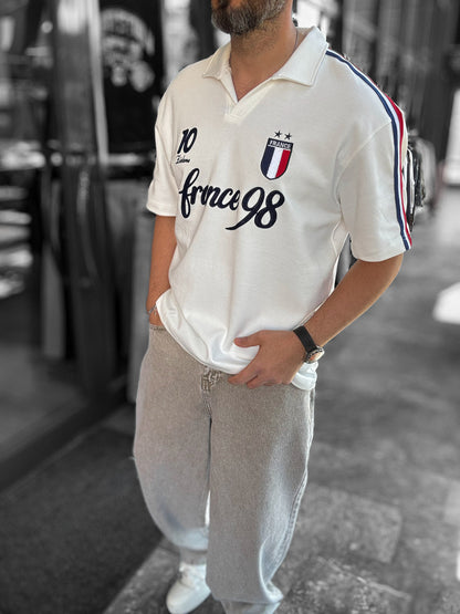 WHITE FRANCE CREST T-SHIRT