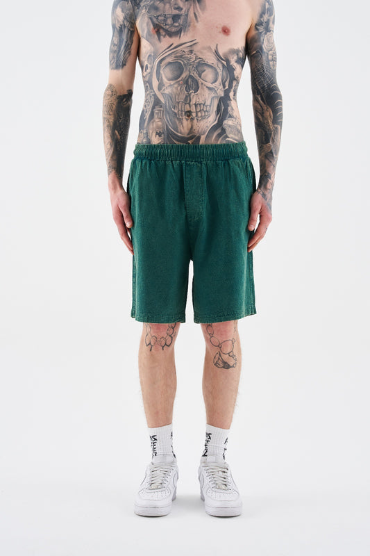 PETROL EFFECTED WASHING SHORTS