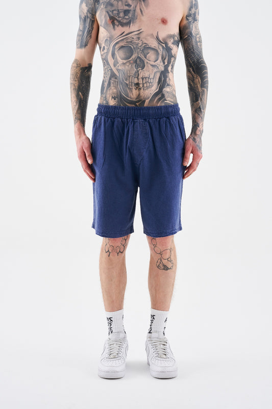 PURPLE EFFECTED WASHING SHORTS