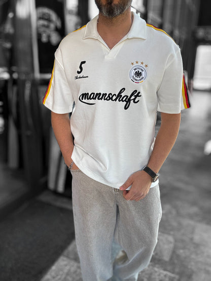 WHITE GERMANY CREST T-SHIRT