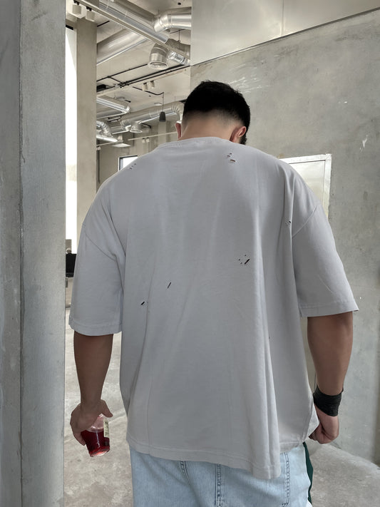 ICE GREY RIPPED T-SHIRT