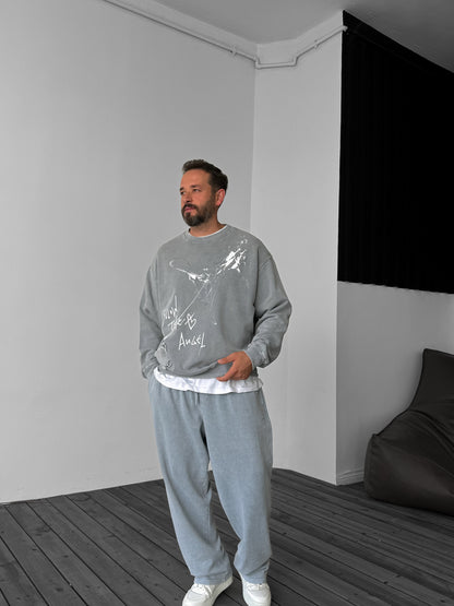 GREY FOLLOW WASHED SWEATSHIRT