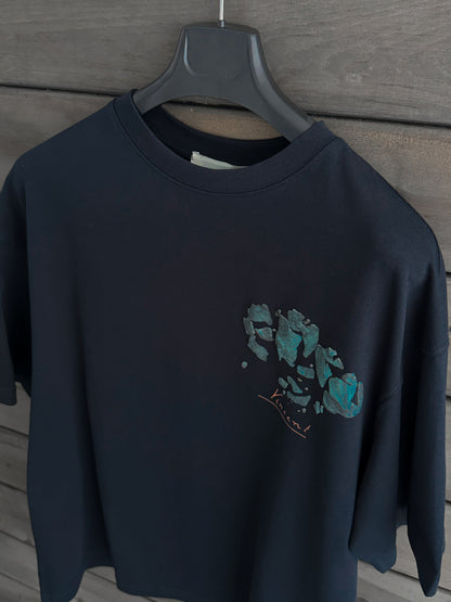 NAVY BLUE BROKEN VINCENT T-SHIRT
