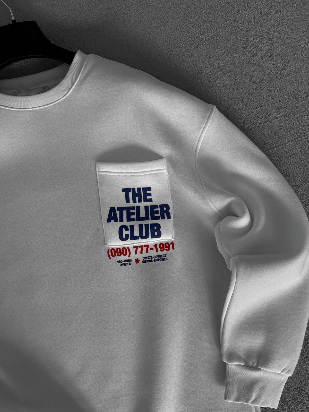 WHITE THE ATELIER CLUB SWEATSHIRT