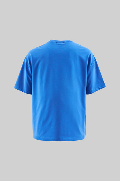 SOFT BLUE ZEBRA EMBROIDERED T-SHIRT