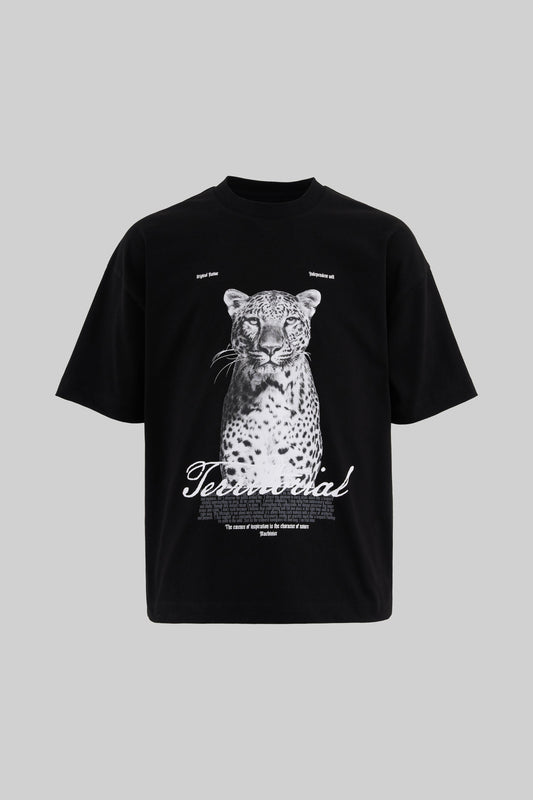 BLACK LEOPARD T-SHIRT