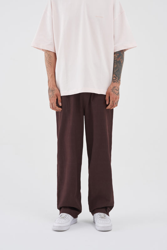 COFFEE TECHNICAL COTTON PANTS
