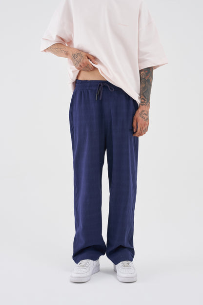 NAVY BLUE TECHNICAL COTTON PANTS