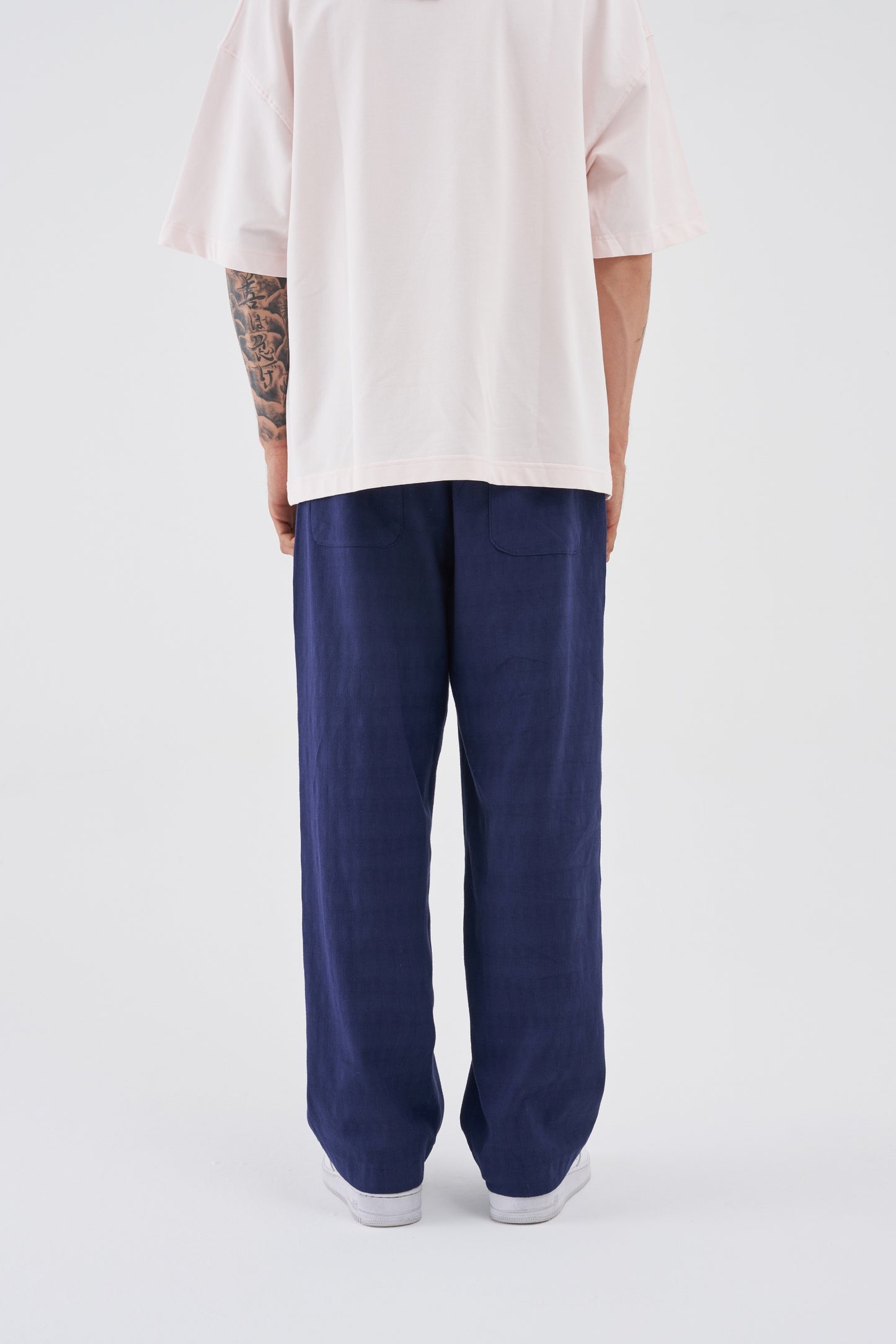NAVY BLUE TECHNICAL COTTON PANTS