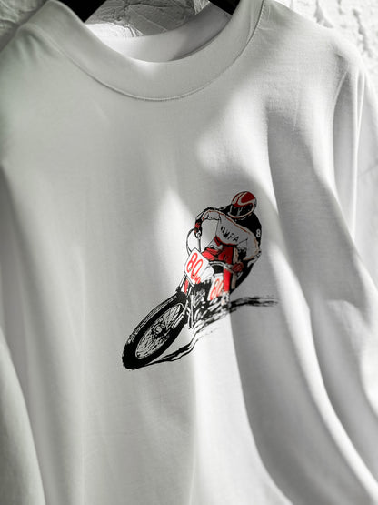 WHITE MOTORCROSS T-SHIRT