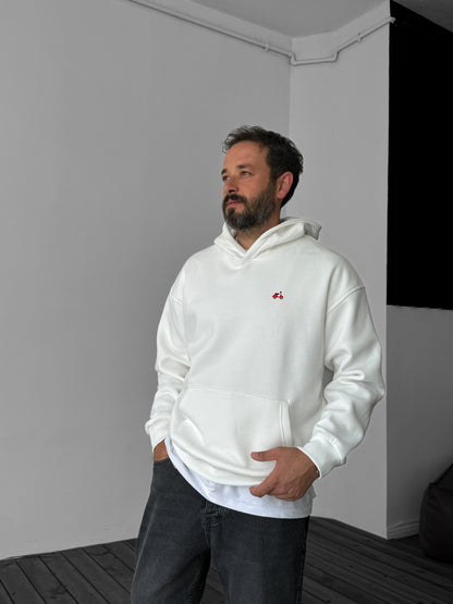 WHITE SCOOTER HOODIE