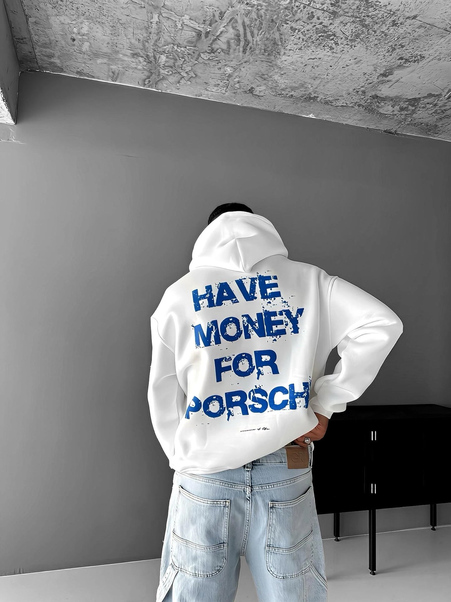 WHITE PORSCHE HOODIE