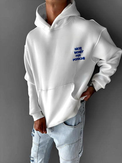 WHITE PORSCHE HOODIE