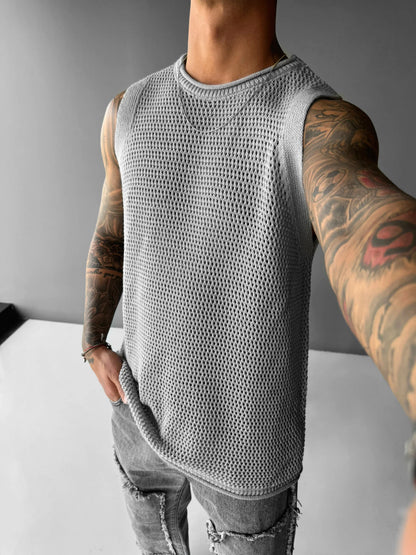 GREY KNIT TANK TOP