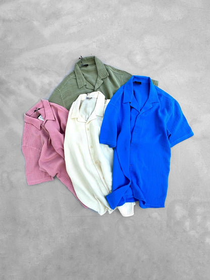 Blue Oversize Linen Shirt
