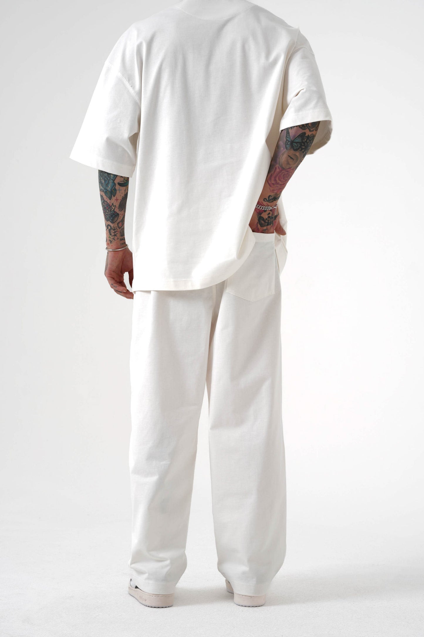 White Basic Baggy Pants