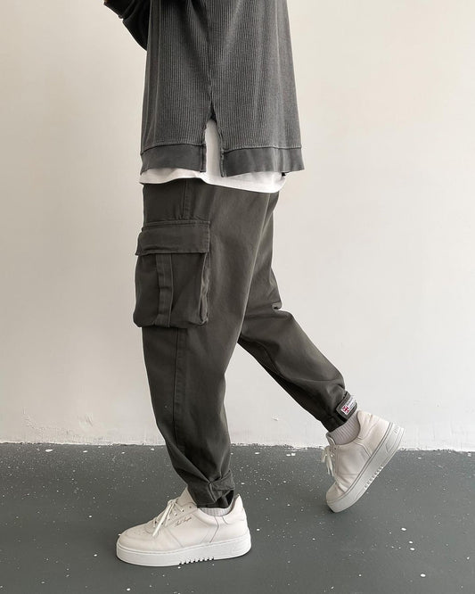 Black Side Pocket Cargo Pants