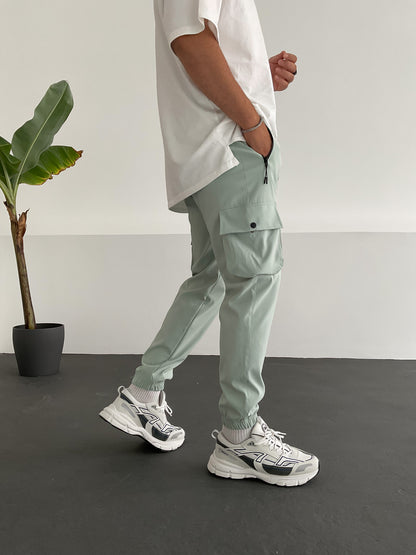 Mint Cargo Parachute Joggers