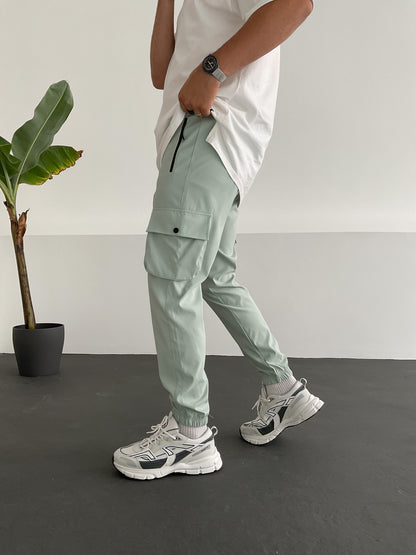 Mint Cargo Parachute Joggers