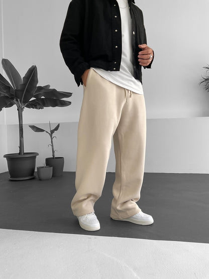 Beige Free Calved Joggers