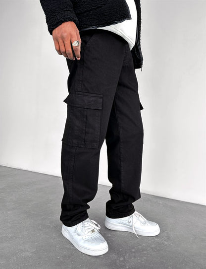 Black Baggy Cargo Pants