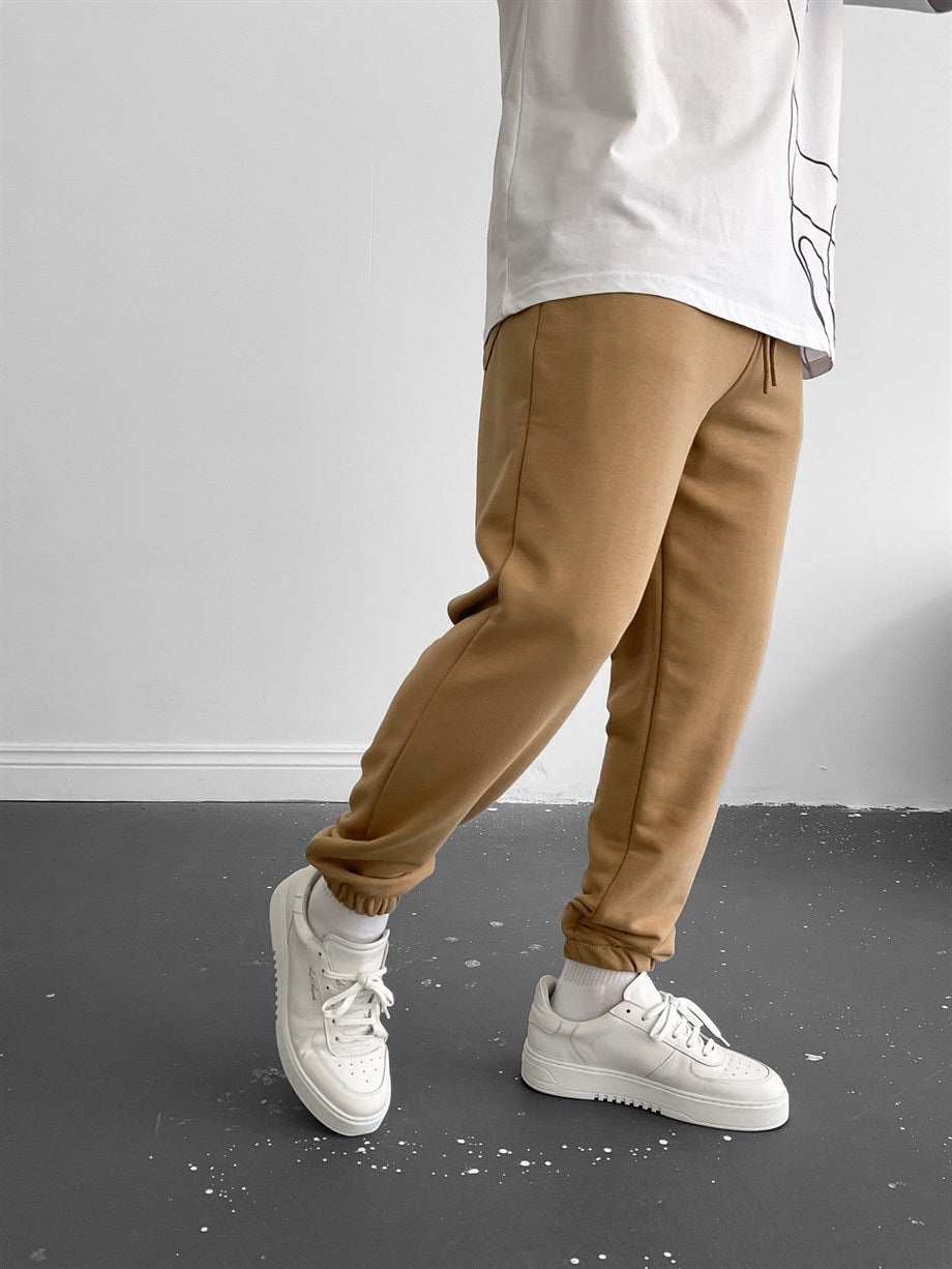Light Brown Simple Joggers
