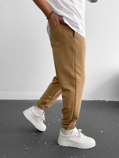 Light Brown Simple Joggers