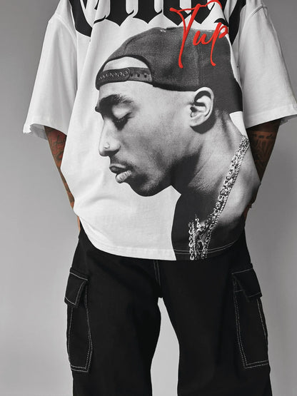 White Tupac T-Shirt
