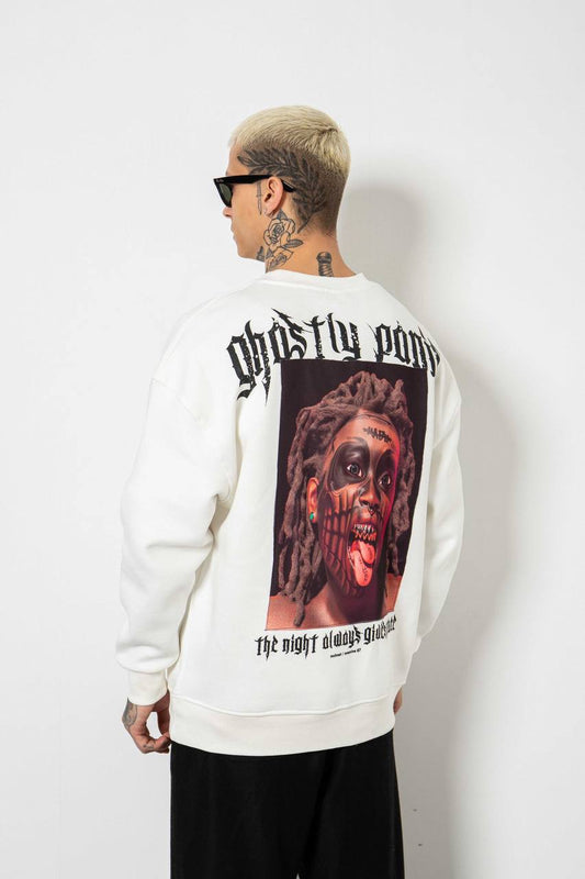 White Ghostly Panic Sweatshirt